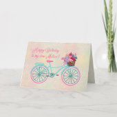 Happy Birthday Moeder  Fietsbloemen Kaart (Voorkant)