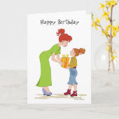 Happy Birthday moederkaart Kaart (Gele Bloem)