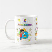 Happy Birthday Mok African Boy paddenstoelen (Links)