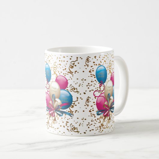 Happy Birthday Mok Balloons (Voorkant rechts)