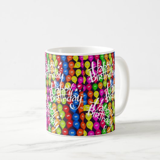 Happy Birthday Mok Balloons (Voorkant rechts)