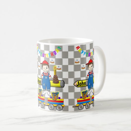 Happy Birthday Mok Boy Trains (Voorkant rechts)