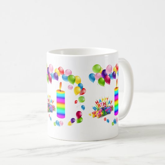 Happy Birthday Mok Candle (Voorkant rechts)