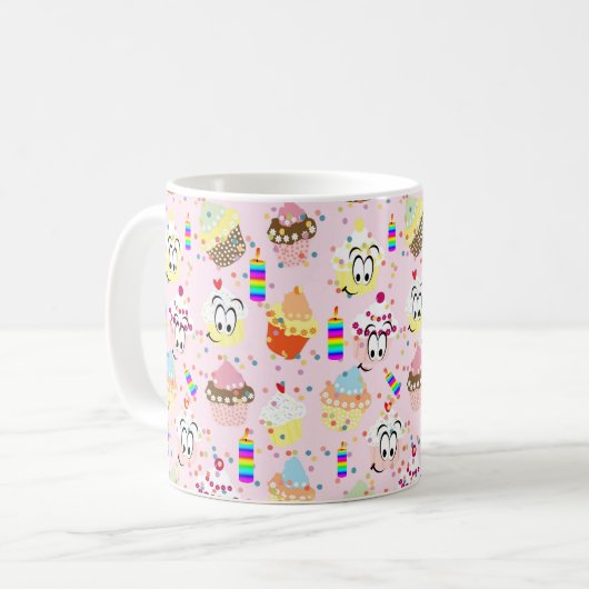 Happy Birthday Mok Cupcake (Voorkant links)