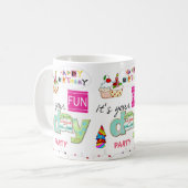 Happy Birthday Mok FUN Cupcake (Voorkant links)