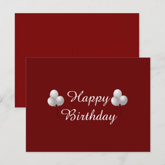 Happy Birthday Mok met ballonnen Briefkaart (Voorkant / Achterkant)