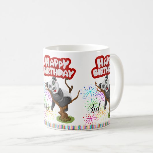 Happy Birthday Mok Panda Beer Kandels (Voorkant rechts)