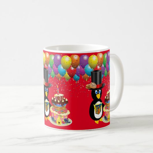 Happy Birthday Mok Penguin (Voorkant rechts)