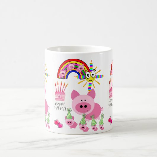 Happy Birthday Mok Roze Varken (Center)