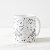 Happy Birthday Mok Silver Hearts (Voorkant rechts)