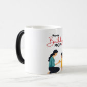 Happy Birthday Mom – Cute Mother an   Mug Magische Mok (Voorkant links)