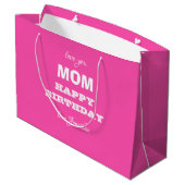 Happy Birthday MOM Elegant Script Naam Modern Groot Cadeauzakje (Achterkant Gekanteld)