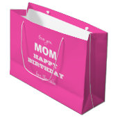 Happy Birthday MOM Elegant Script Naam Modern Groot Cadeauzakje (Voorkant Gekanteld)