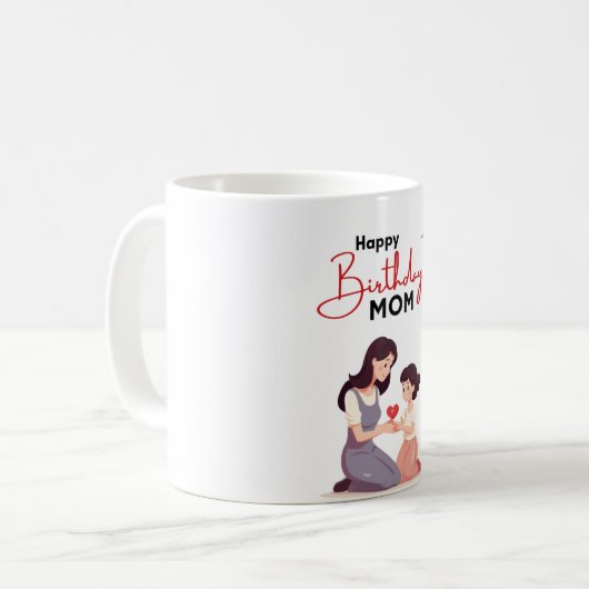 Happy Birthday Mom Mok - Elegant bloemontwerp (Voorkant links)