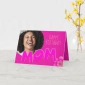 Happy Birthday Mom Nieuwigheidstekst - Aangepaste  Kaart (Gele Bloem)