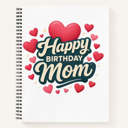 Happy Birthday Mom Notitieboek (Voorkant)