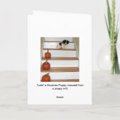 Happy Birthday Mom - puppy en pompoen Havanees Kaart (Achterkant)