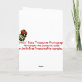 Happy Birthday Mom Red Roses Heart Kaart (Achterkant)