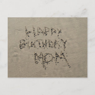 Happy Birthday Mom zandschrijven Briefkaart