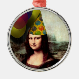 Happy Birthday Mona Lisa Metalen Ornament