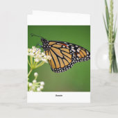 Happy Birthday Monarch Butterfly op moerasmelk Kaart (Achterkant)