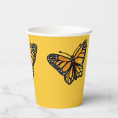 Happy Birthday Monarch Butterfly Waterverf Papieren Bekers (Achterkant)