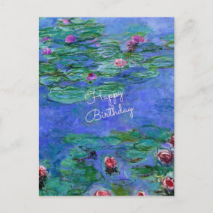 Happy Birthday: Monet's Water Lilies Briefkaart
