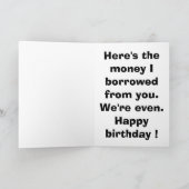 "HAPPY BIRTHDAY" MONEYBAG KAART (Binnen)