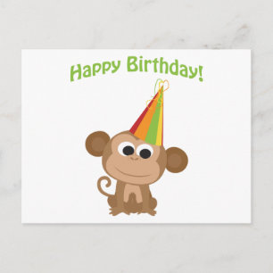 Happy Birthday Monkey Briefkaart