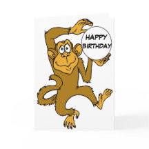 HAPPY BIRTHDAY MONKEY KAART