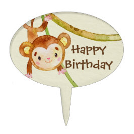 Happy Birthday Monkey Taarttopper