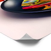 Happy Birthday, monster, gebak ballon | AI Art. Poster (Hoek)