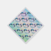 Happy Birthday, Monster Trucks, DIY Naam & leeftij Servet (Hoek)