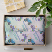 Happy Birthday, Monster Trucks, DIY Naam & leeftij Tissuepapier (Geschenk)