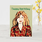 Happy Birthday, mooi meisje Kaart (Gele Bloem)