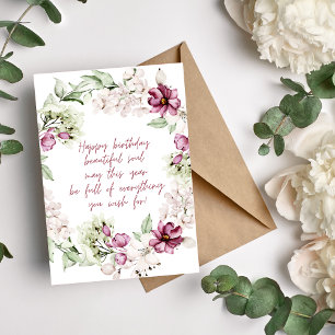 Happy Birthday Mooie Soul Floral Wreath Kaart