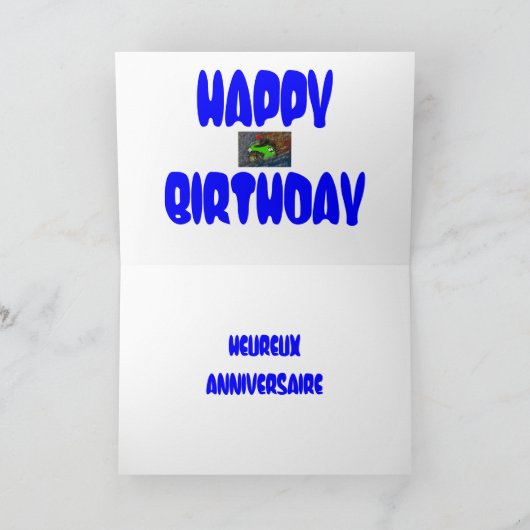 HAPPY BIRTHDAY MOTORFIETS MOTO KAART (Binnen)