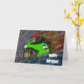 HAPPY BIRTHDAY MOTORFIETS MOTO KAART (Gele Bloem)