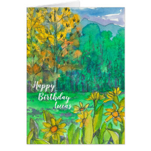 Happy Birthday Mountain Meadow Custom Name