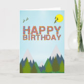 Happy Birthday - Mountains Kaart (Voorkant)