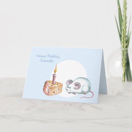 Happy Birthday Mouse Kaart (Voorkant)