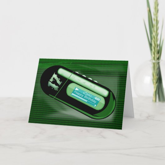Happy Birthday MP3 type speler Kaart (Voorkant)