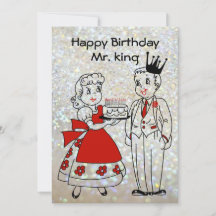 Happy Birthday Mr King Funny Birthday Card