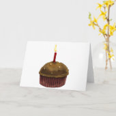 Happy Birthday Muffin Kaart (Gele Bloem)