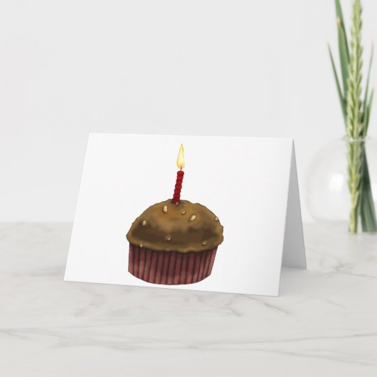 Happy Birthday Muffin Kaart (Voorkant)