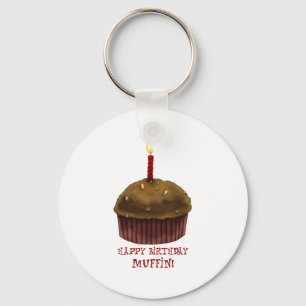 Happy Birthday Muffin Sleutelhanger