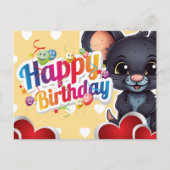 Happy birthday! muis briefkaart (Voorkant)