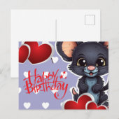 Happy birthday! muis briefkaart (Voorkant / Achterkant)