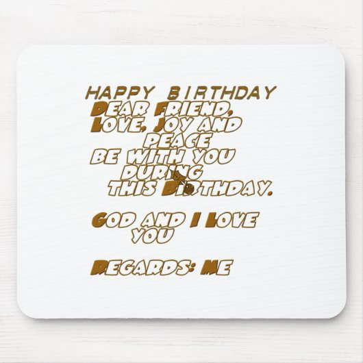 Happy Birthday Muismat (Voorkant)