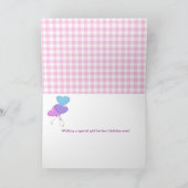 Happy Birthday-muizen op roze gingham Kaart (Binnen)